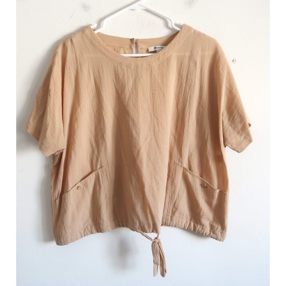 Madewell Rose Mauve Short-Sleeve Blouse -Size Large